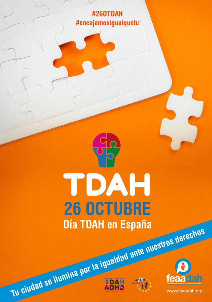 26 de octubre el día del tdah en españa con la iniciativa tu ciudad