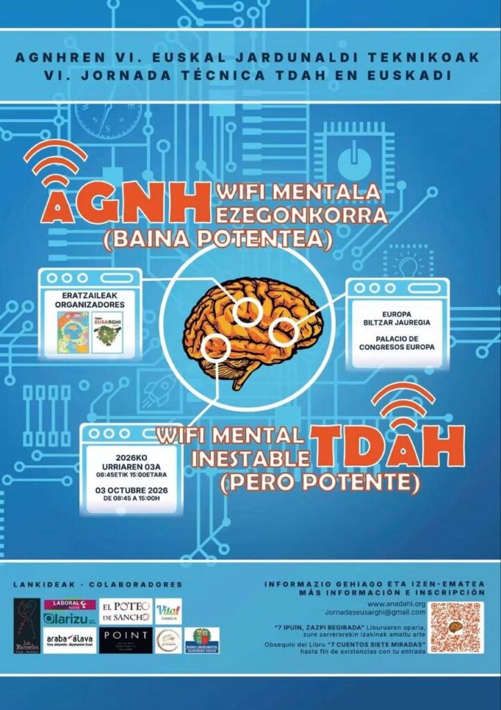 Cartel VI Jornada Técnica sobre el TDAH en Euskadi